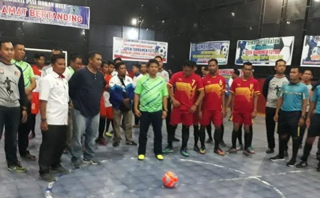 Waka Polres Rohul Buka Turnamen Futsal Kapolres Rohul Cup II Tahun 2019