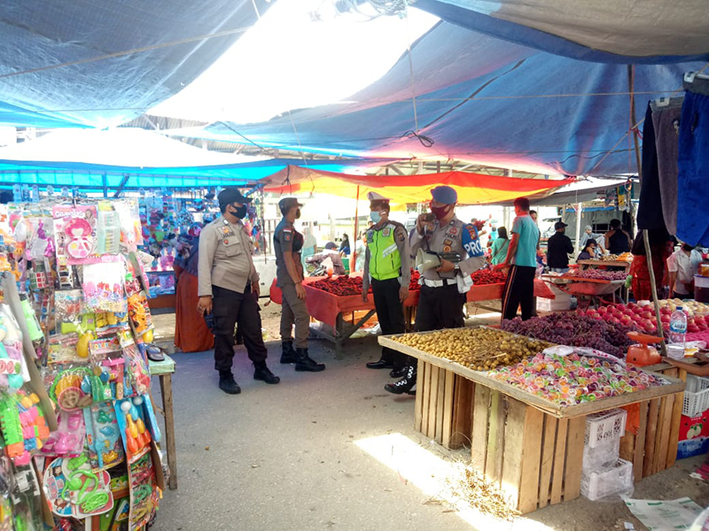 Polsek Pangkalan Kuras Gelar Operasi Yustisi bersama Satpol PP