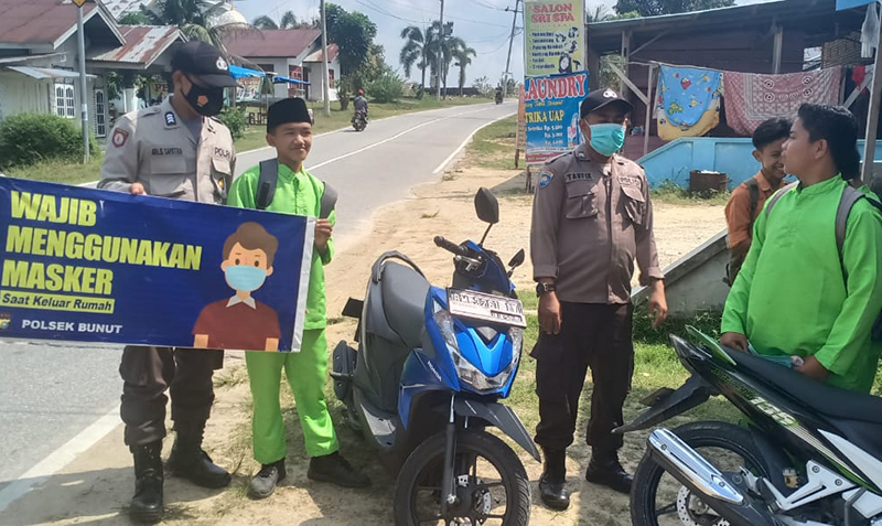 Bebaskan Wilayahnya Dari Covid-19, Polsek Bunut Gencar Operasi Yustisi