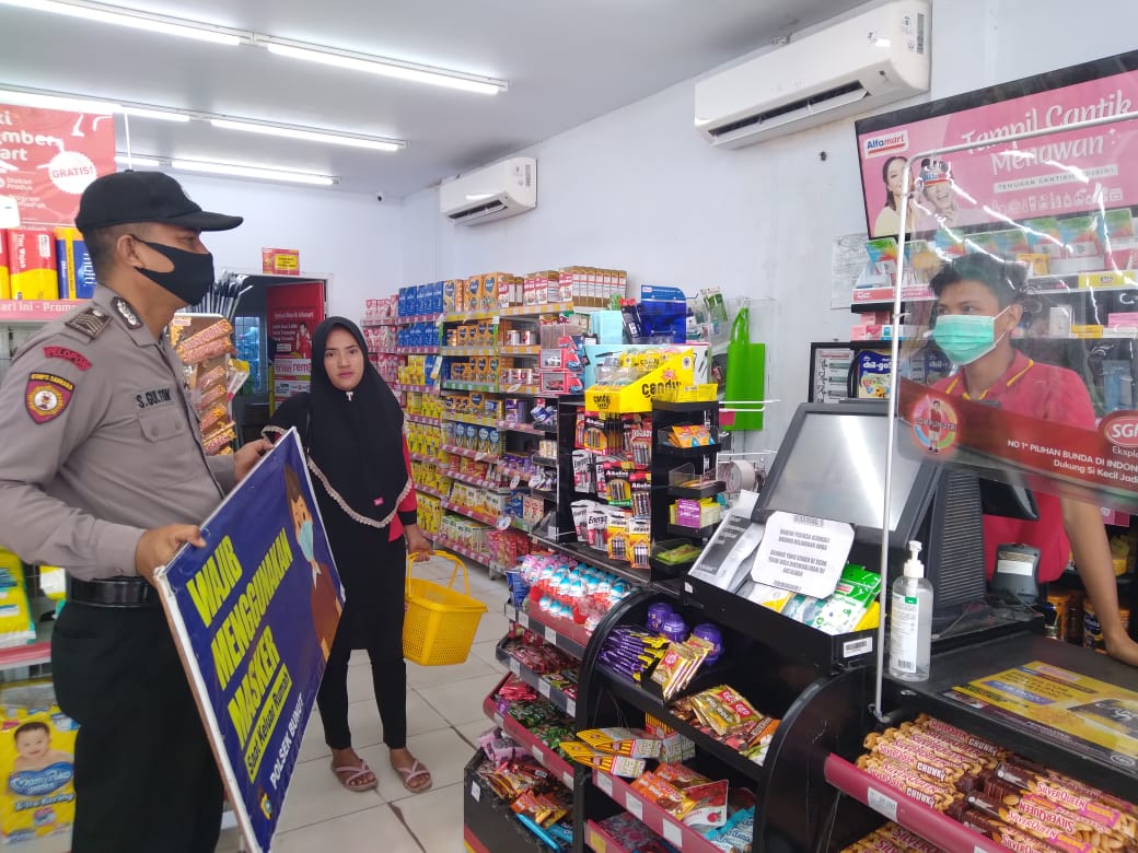Tekan Covid-19 dan Cegah C3, Polsek Bunut Gelar Patroli dan Imbauan Prokes