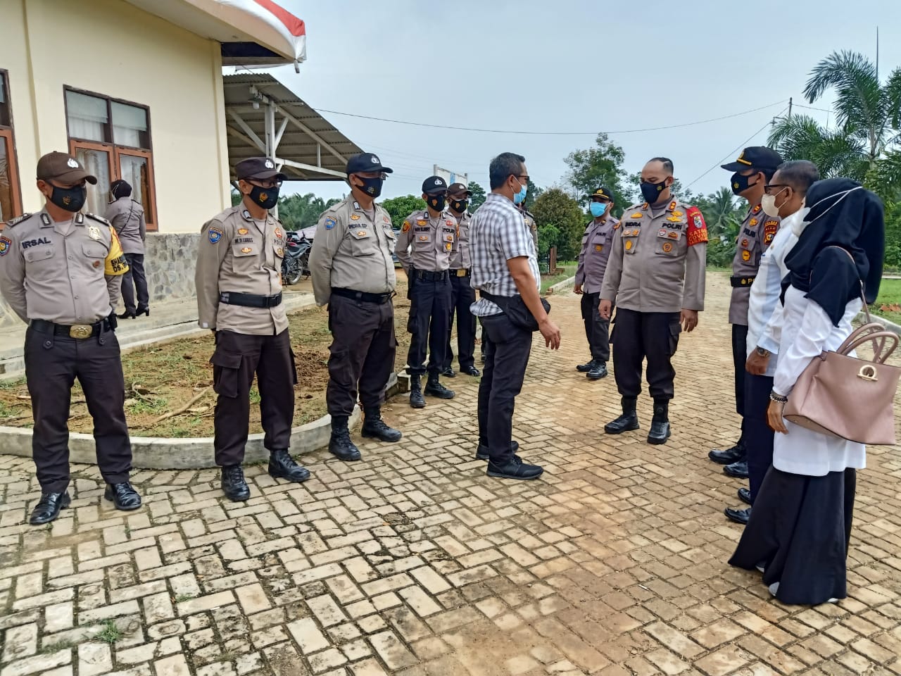 Polsek Pangkalan Lesung Sambut Kunker Kapolres Pelalawan