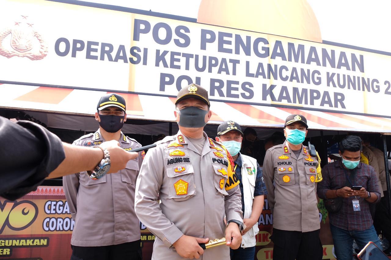 Pelaksanaan Larangan Mudik Oleh Polda Riau.