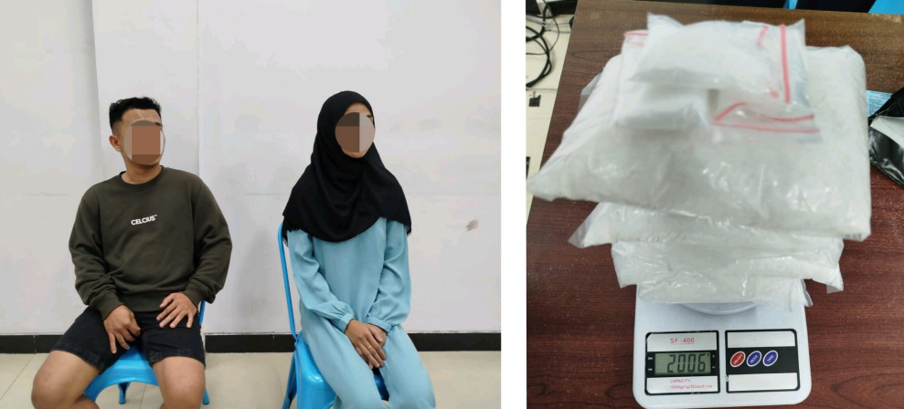 Bawa 2 Kg Sabu, Ibnu dan Dini Diringkus di Bandara SSK II Pekanbaru