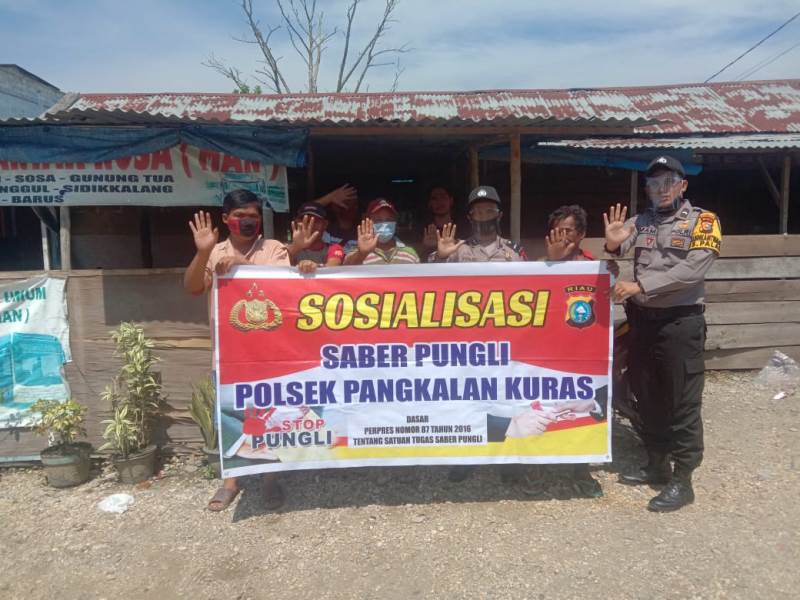 Polsek Pangkalan Kuras Rutin Sosialisasi Saber Pungli kepada Anggota SPSI 
