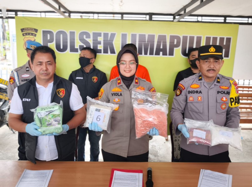 Polsek Limapuluh Bekuk Kurir Narkoba, Sita 6 Kg Sabu dan 6.300 Butir Ekstasi