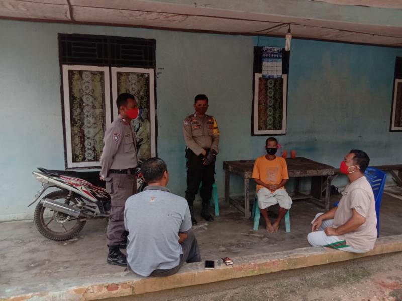 Cegah Covid-19, Polsubsektor Pelalawan Giat Sosialisasikan AKB