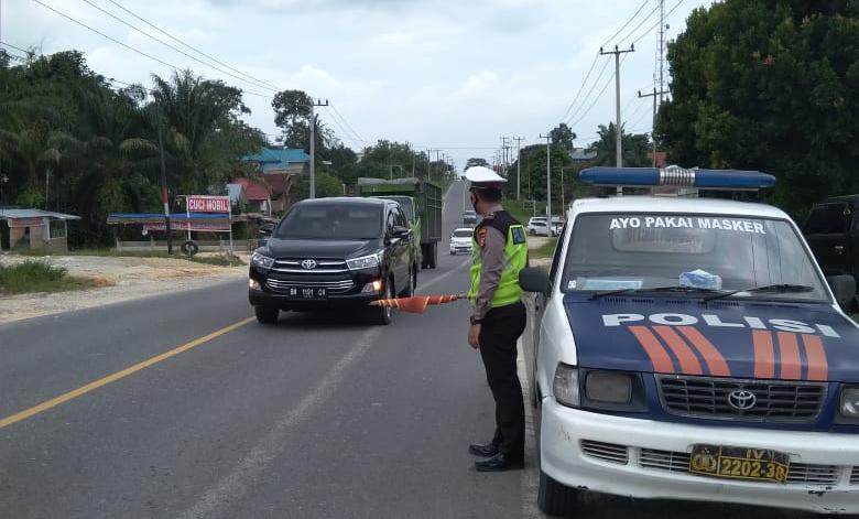Antisipasi Laka Lantas, Polsek Pangkalan Kuras Kembali Lakukan Patroli di Daerah Rawan