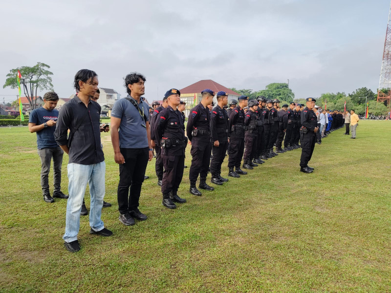 Apel Gabungan Satgas Brimob Polda Riau, Wujudkan Kesiapan Operasi Lilin Lancang Kuning 2024