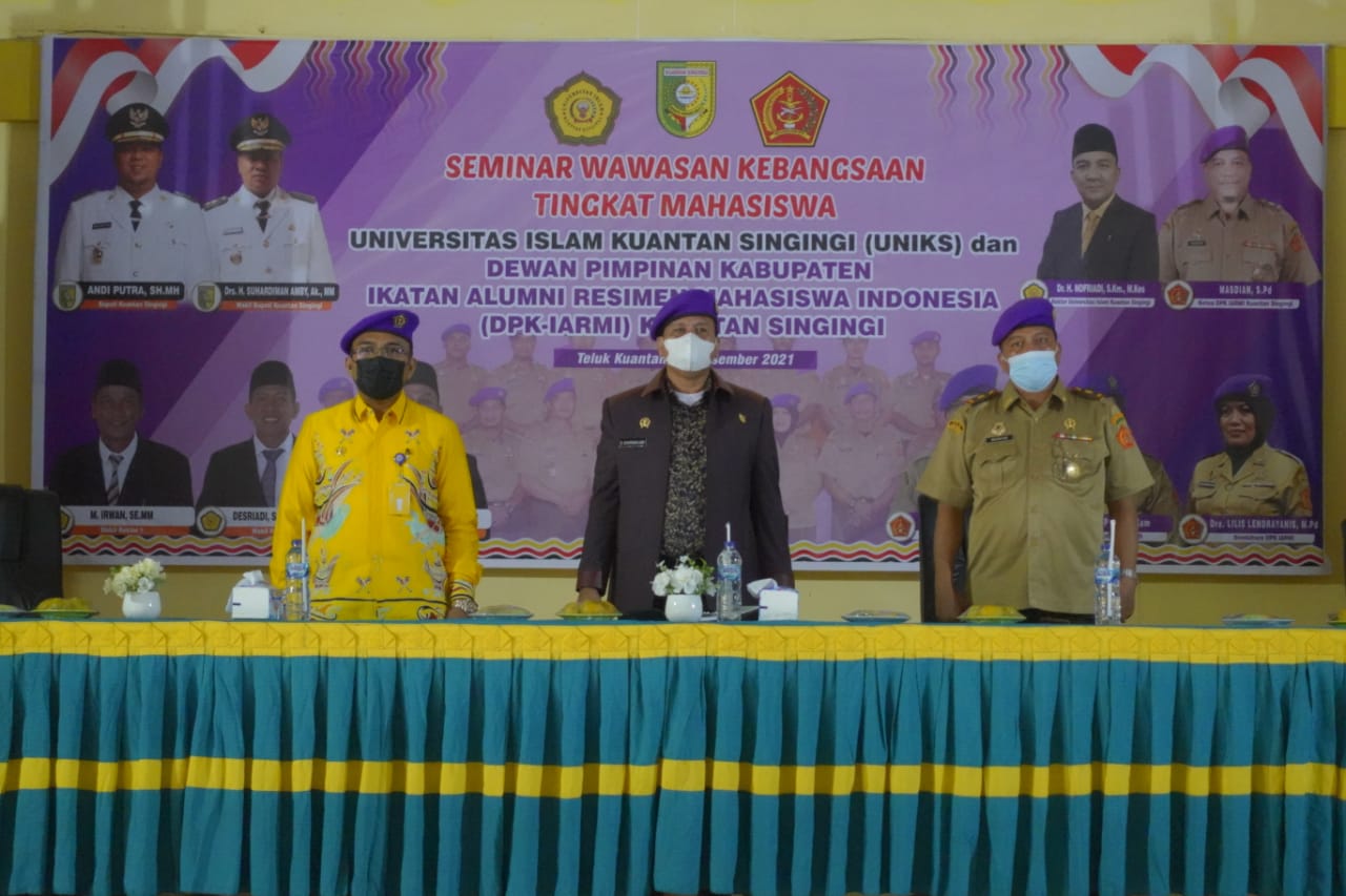 PLT Bupati Kuansing H. Suhardiman Amby Buka Seminar Wawasan Kebangsaan Terhadap Mahasiswa