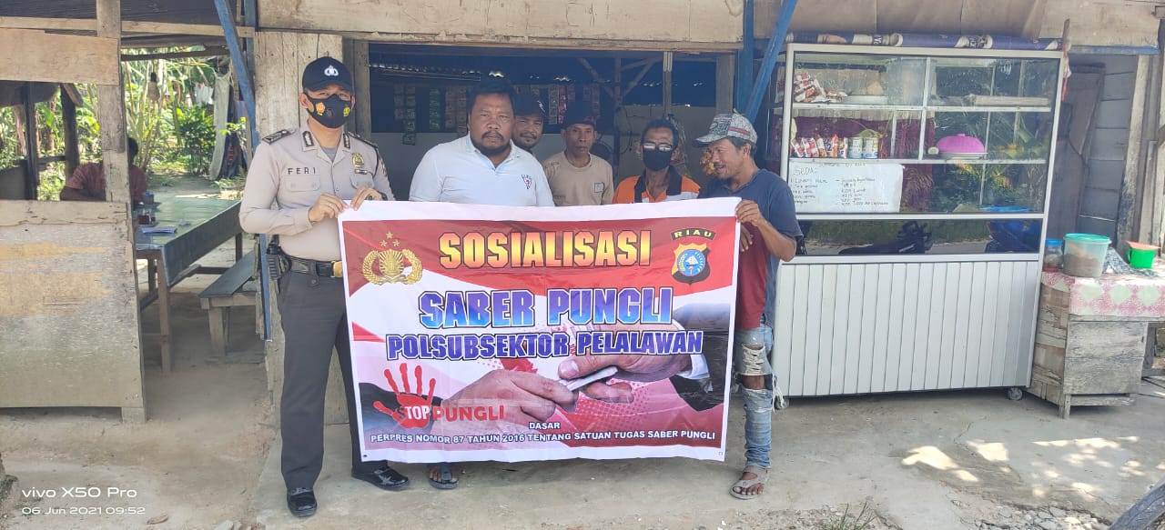 Polsubsektor Pelalawan Sosialisasi Saber Pungli, Masyarakat Diminta Melapor Jika Terjadi Pungutan Liar