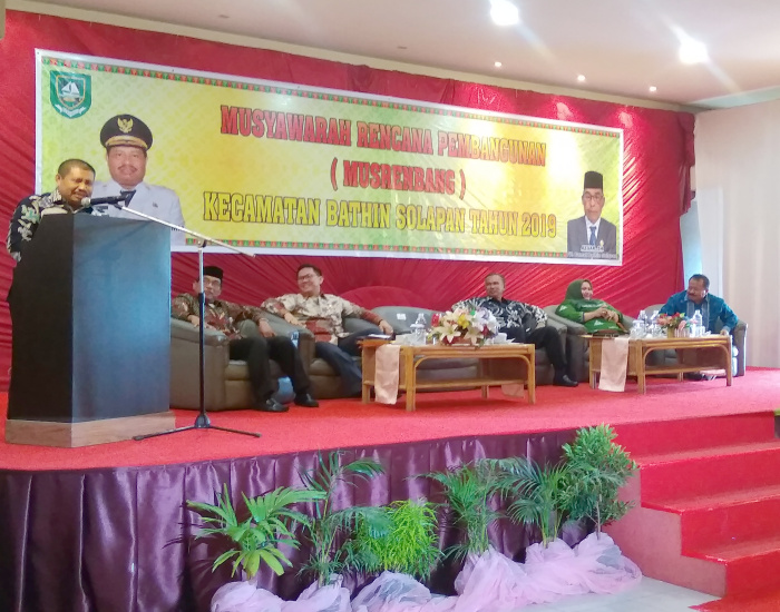 Bupati Bengkalis Menghadiri Musrenbang Kecamatan Bathin Solapan 2019