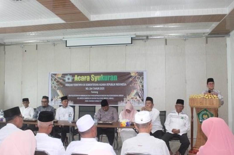 Kantongi izin dari Kementrian, KBIHU Jabal Rahman Sungai Pakning Gelar Syukuran