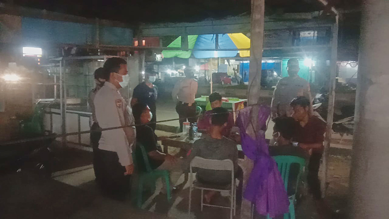 Polsek Pangkalan Kuras Laksanakan Operasi Yustisi Malam