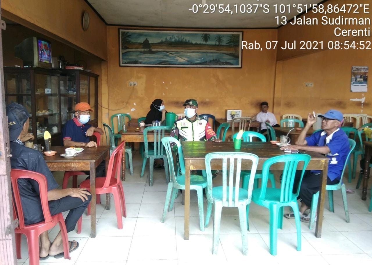 Melalui Media Komsos Babinsa Koramil 06/ Cerenti Kodim 0302/ Inhu Himbau Tetap Laksanakan Prokes Desa Sigaruntang