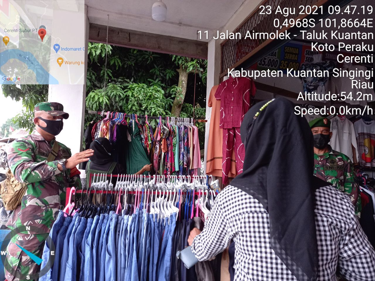 Babinsa Koramil 06/Cerenti Dim 0302/Inhu Berikan Himbauan Prokes Covid-19 Kepada Warga Binaan