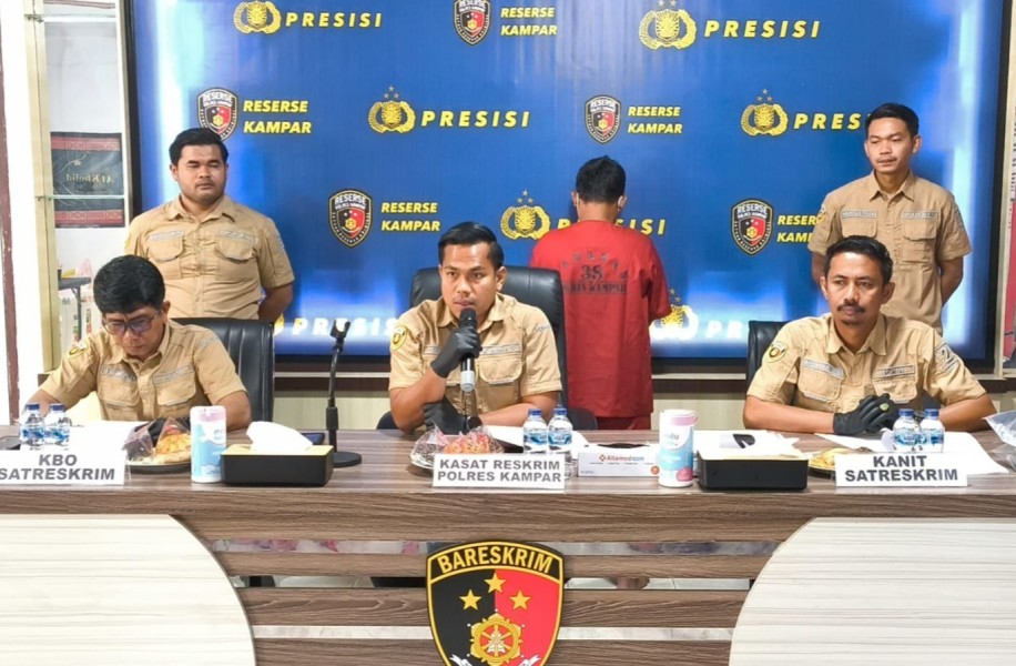 Polres Kampar Ungkap Tiga Kasus Kriminal, Termasuk Pencabulan oleh Guru Ngaji