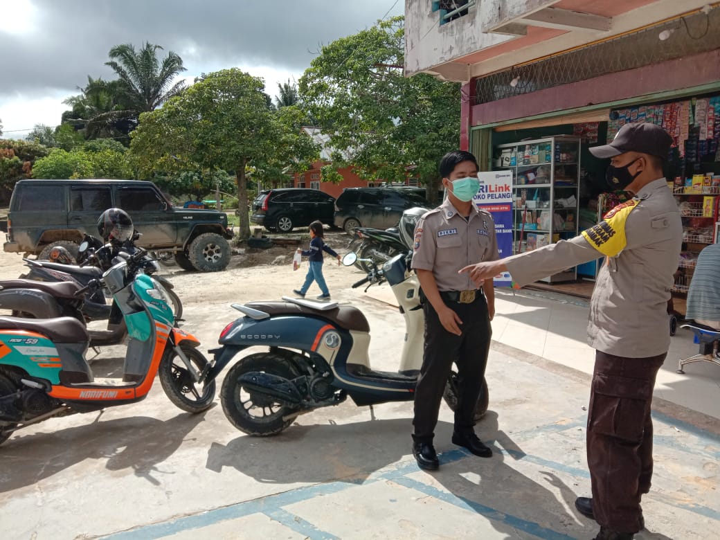 Giat Patroli C3, Polsek Langgam Juga Monitor Penerapan Prokes Masyarakat