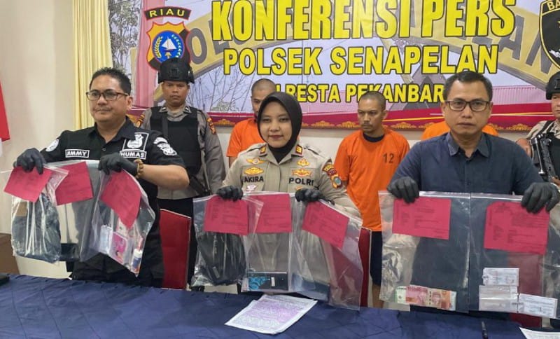 Polsek Senapelan Tangkap Tiga Pengedar Sabu di Pekanbaru, Sita 13,16 Gram Barang Bukti