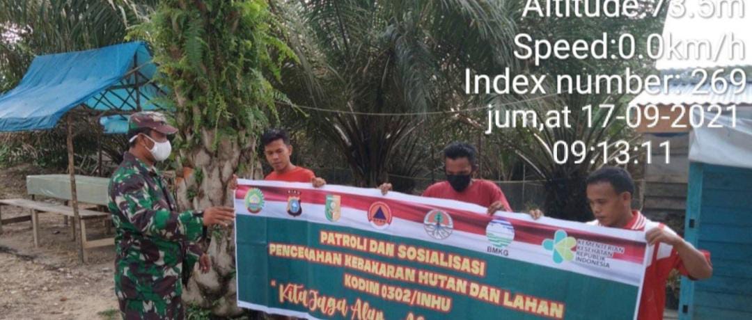 Babinsa Koramil 06/Cerenti Dim 0302/Inhu Sosialisasi Pencegahan Karhutla di Koto Inuman