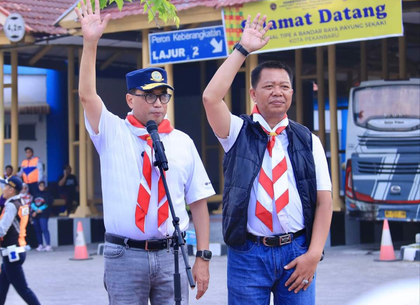 Sekdako Indra Pomi Dampingi Menhub RI Saat Kunker ke Terminal BRPS Pekanbaru