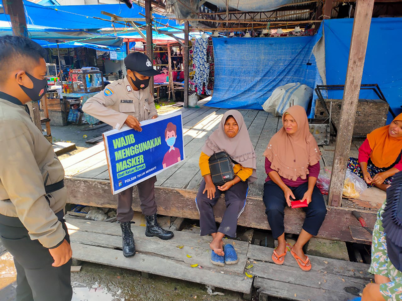 Personel Polsek Teluk Meranti Terus Dikerahkan untuk Laksanakan Operasi Yustisi Prokes