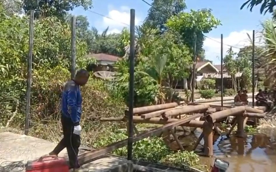 Pembangunan Jembatan Presisi Tahap II Desa Pangkalan Terap Dikebut, Progres Capai 10 Persen dalam Tiga Hari