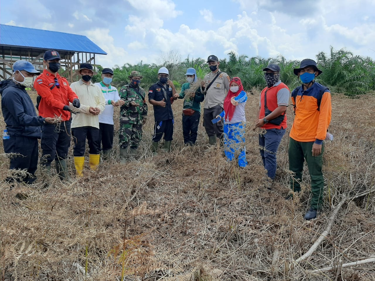 Patroli Gabungan, Polsek Teluk Meranti Cek Lokasi Rawan Karhutla
