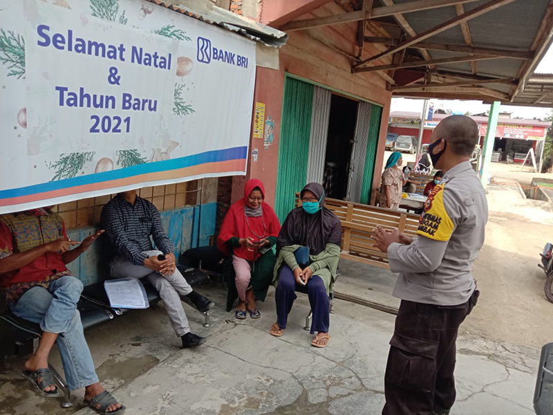 Polsek Langgam Gelar Patroli C3 dan Sosialisasi Prokes di Desa Segati