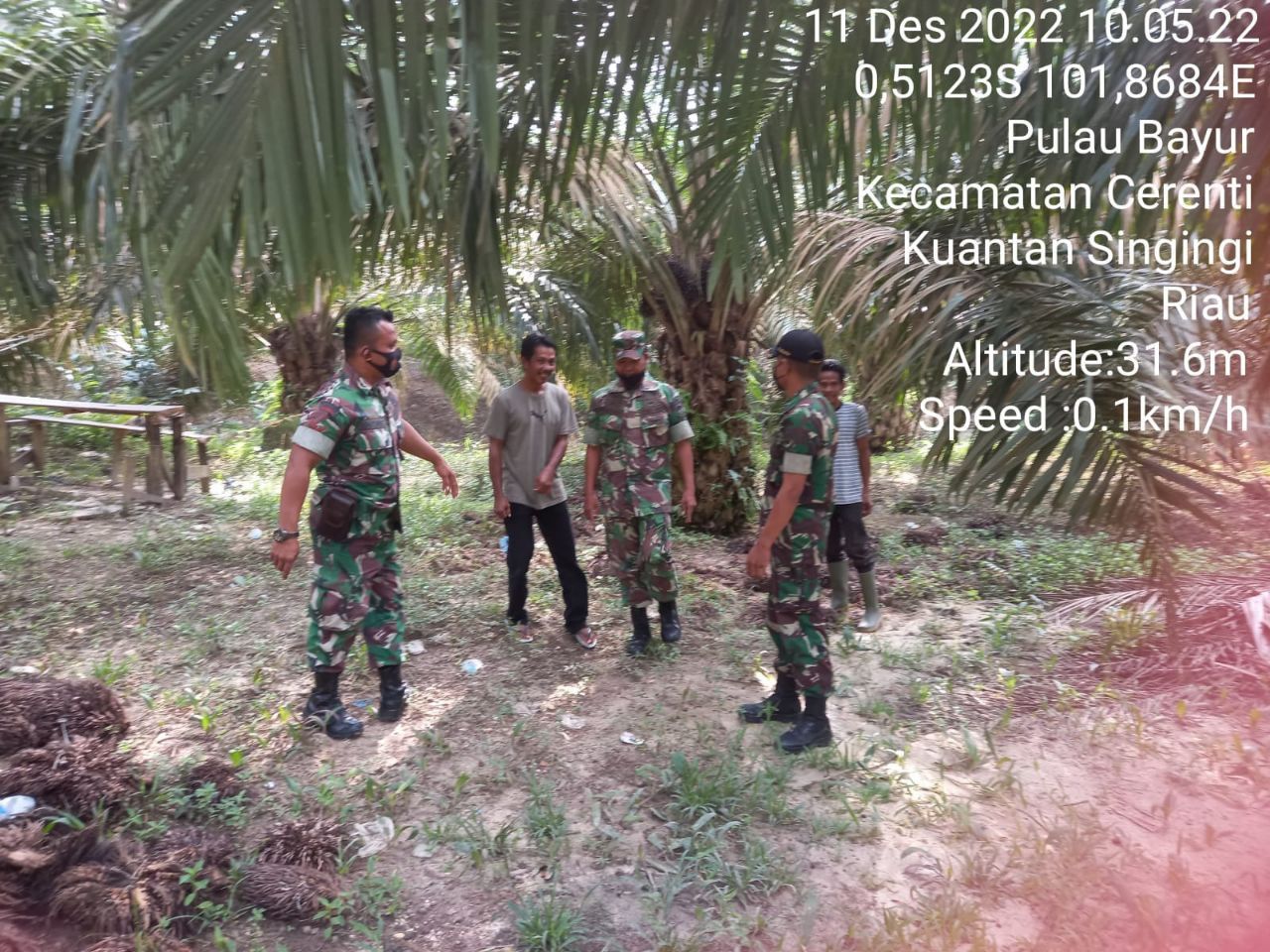 Cegah Wilayah Binaan Dari Bahaya Karhutla, Babinsa Koramil 06/Cerenti Dim 0302/Inhu Desa Pulau Bayur Kecamatan Cerenti Terus Tingkatkan Patroli Bersama Warga