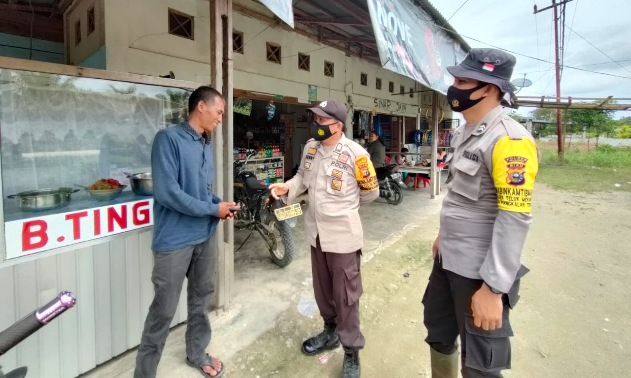 Polsek Teluk Meranti Terus Tingkatkan Kedisiplinan Prokes Bagi Masyarakat