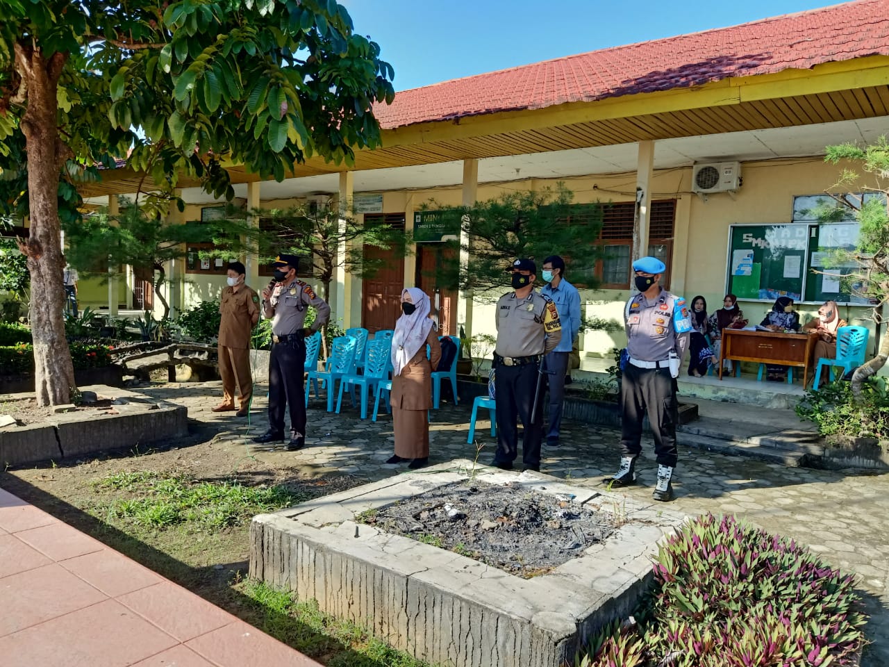 Polsek Pangkalan Lesung Bersama Puskesmas Sosialisasikan Vaksinasi kepada Pelajar