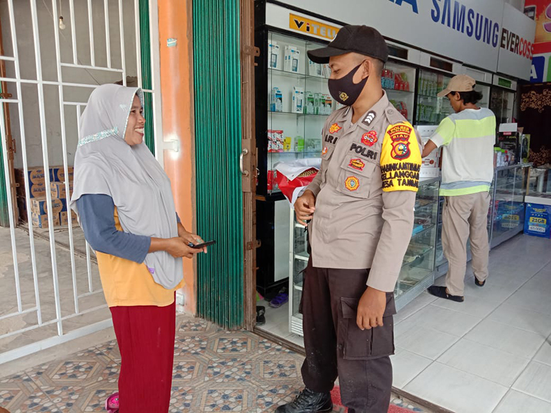 Pastikan Wilayah Binaannya Aman, Polsek Langgam Gencarkan Patroli C3 dan Covid-19