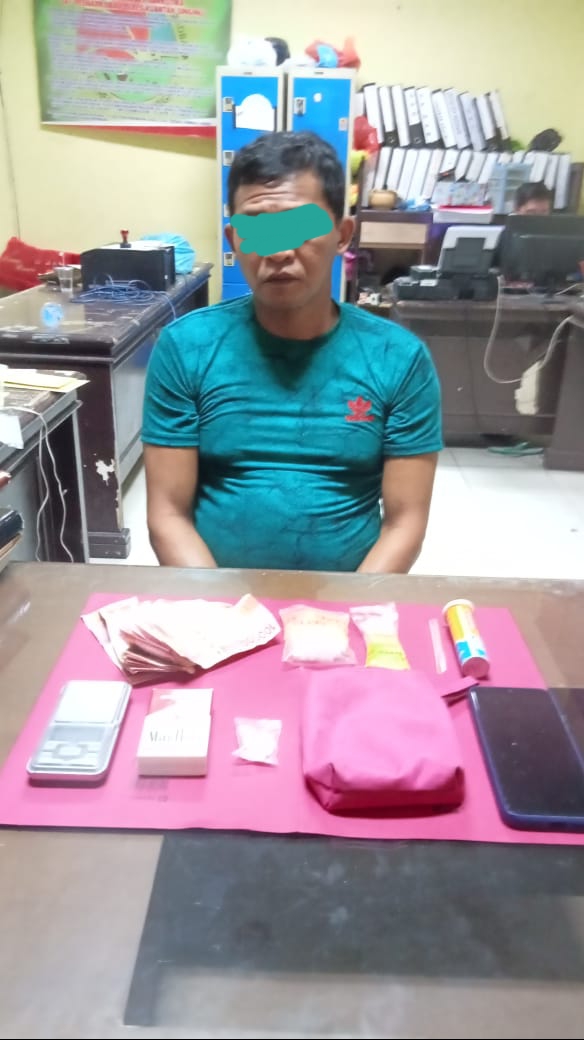 Satuan Resnarkoba Polres Kuansing Ungkap KasusTP Narkotika Jenis Shabu Dengan Berat kotor 4,62 Gram