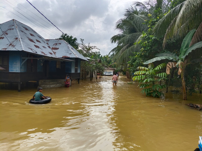 Banjir Kampar Meluas, Akses Jalan Terputus dan Warga Mengungsi