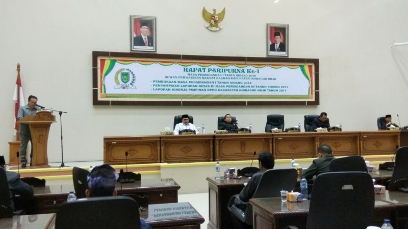 Paripurna ke-I Masa Persidangan 1, DPRD Bahas 80 Ranperda Usulan Pemkab Inhil