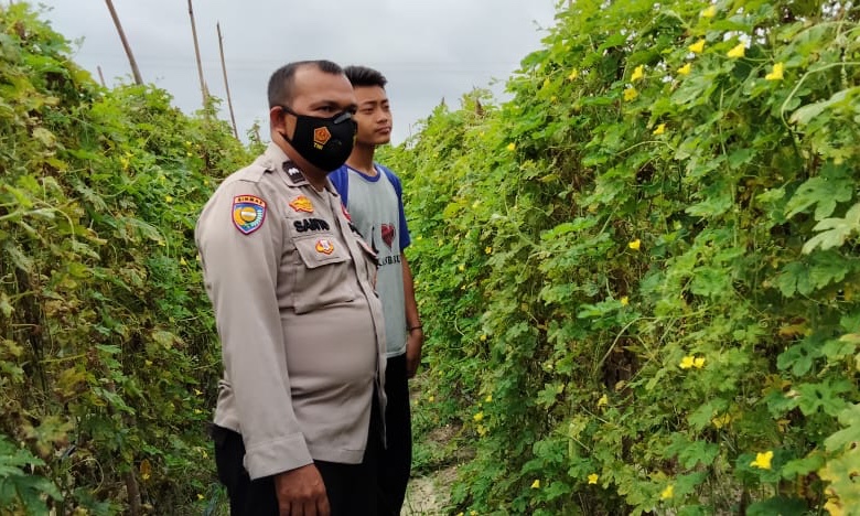 Polsek Bandar Sei Kijang Tinjau Lahan Program Kampung Tangguh di Desa Kiab Jaya