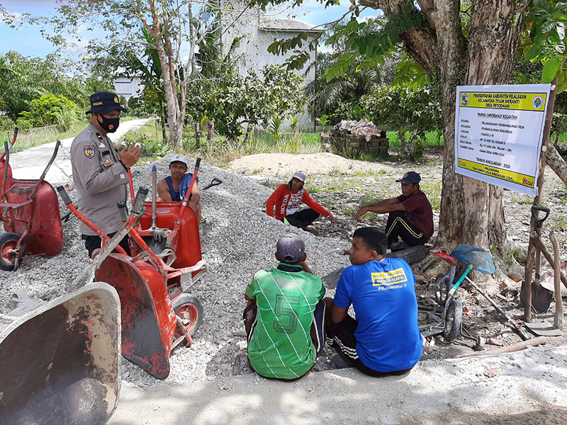 Polsek Teluk Meranti Rutin Gelar Operasi Yustisi Prokes di Wilayah Binaanya