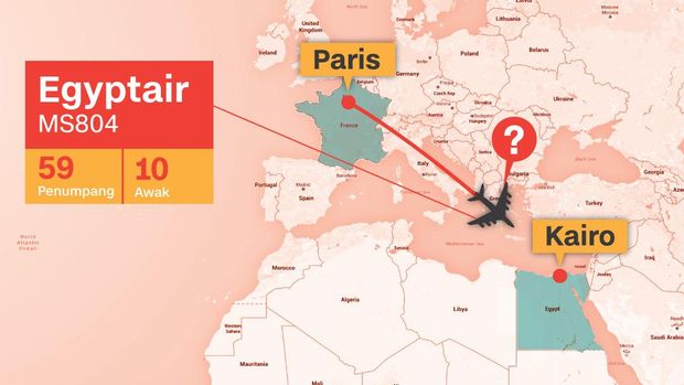 Hilang dari Radar, Pesawat Egyptair Belum Ditemukan