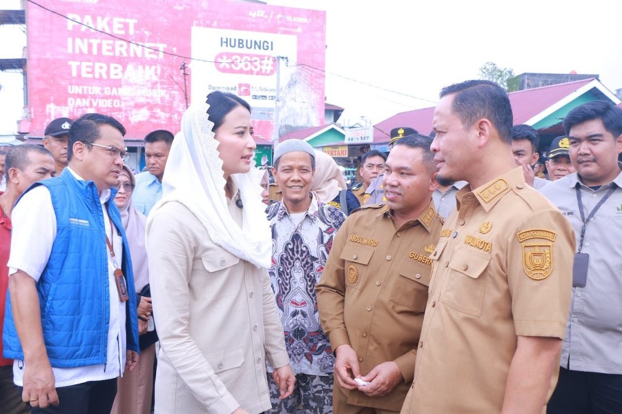 Wamendag Pantau Harga di Pasar Cik Puan, Pekanbaru Dinilai Mampu Jaga Inflasi