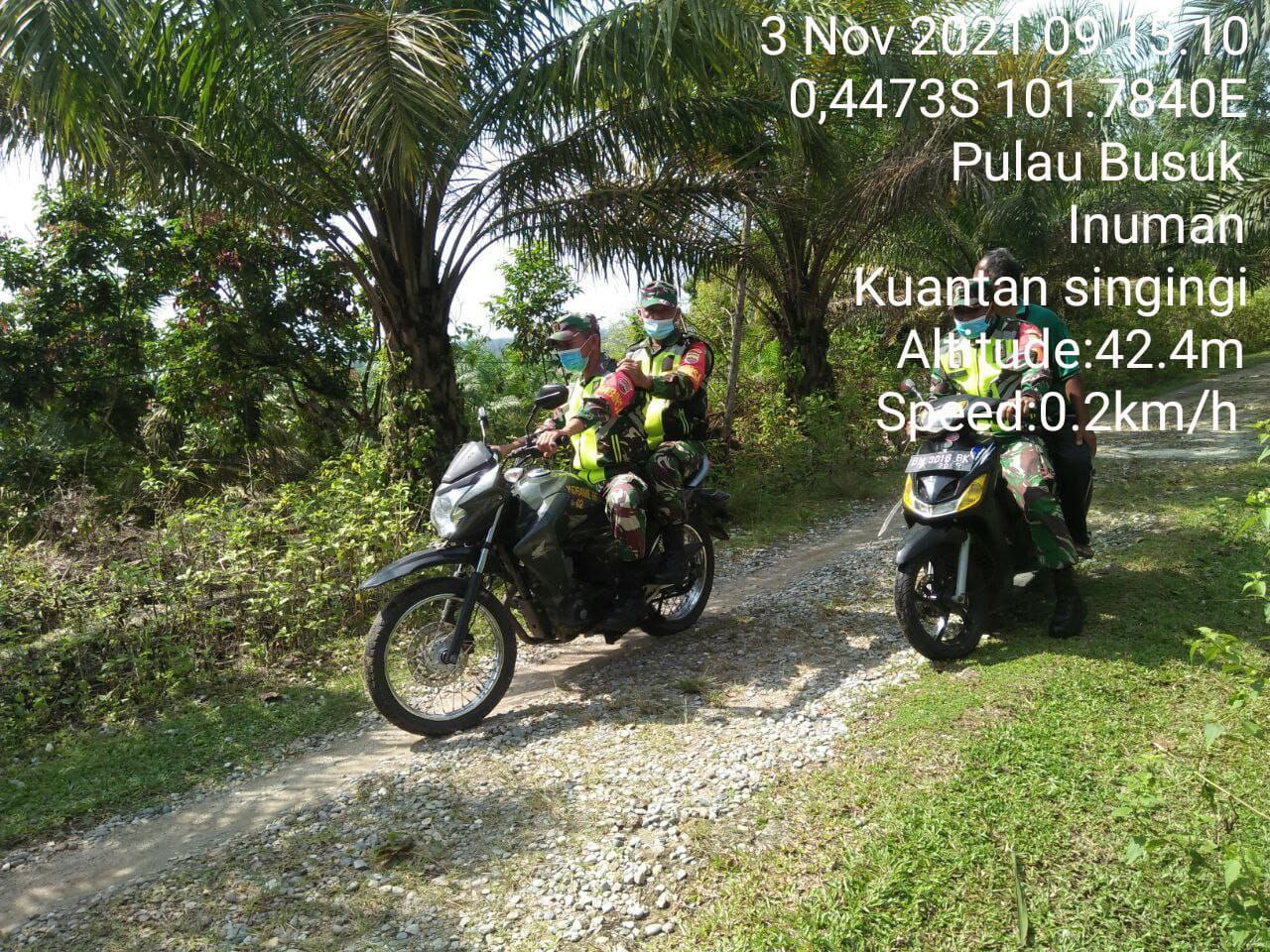 Babinsa Koramil 06/Cerenti Dim 0302/Inhu Galakkan Sosialisasi Dan Patroli Guna Cegah Karlahut di Pulau Busuk Kecamatan Inuman