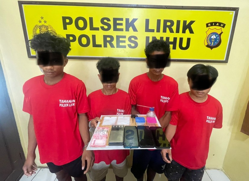 Laporan Warga Bongkar Peredaran Sabu di Inhu, Empat Pelaku Ditangkap