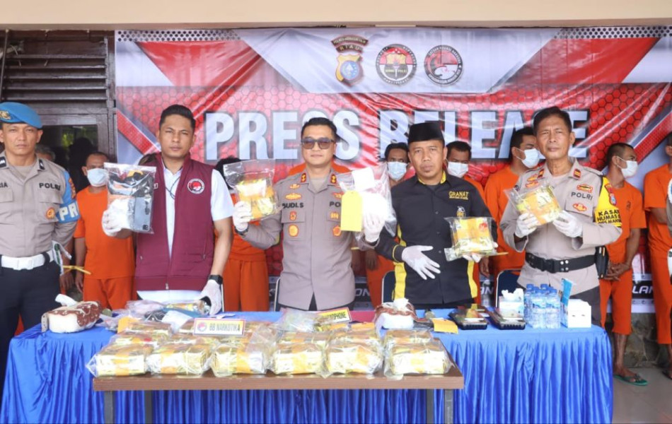 Jaringan Narkoba Antar Provinsi Dibongkar, 21,8 Kg Sabu Diamankan