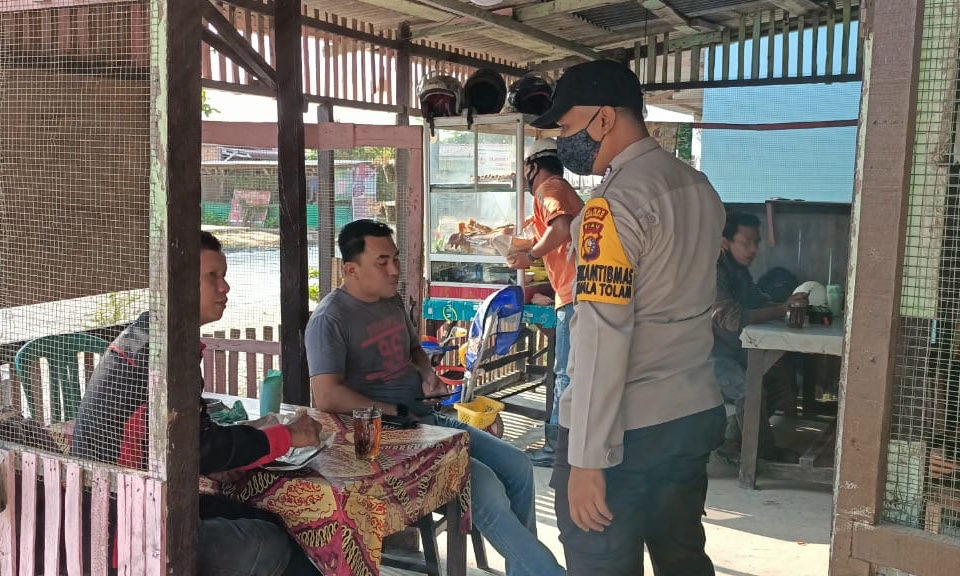 Polsubsektor Pelalawan Gelar Operasi Yustisi, 5 Pelanggar Diberi Teguran