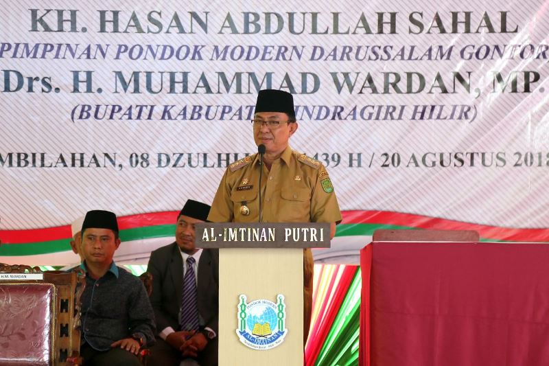 Bupati Inhil Lakukan Peletakan Batu Pertama Pembangunan Masjid di PMIP