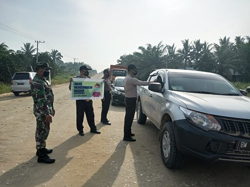 Awasi Pemudik, Polsek Langgam Perketat Penjagaan Pembatasan Moda Transportasi 