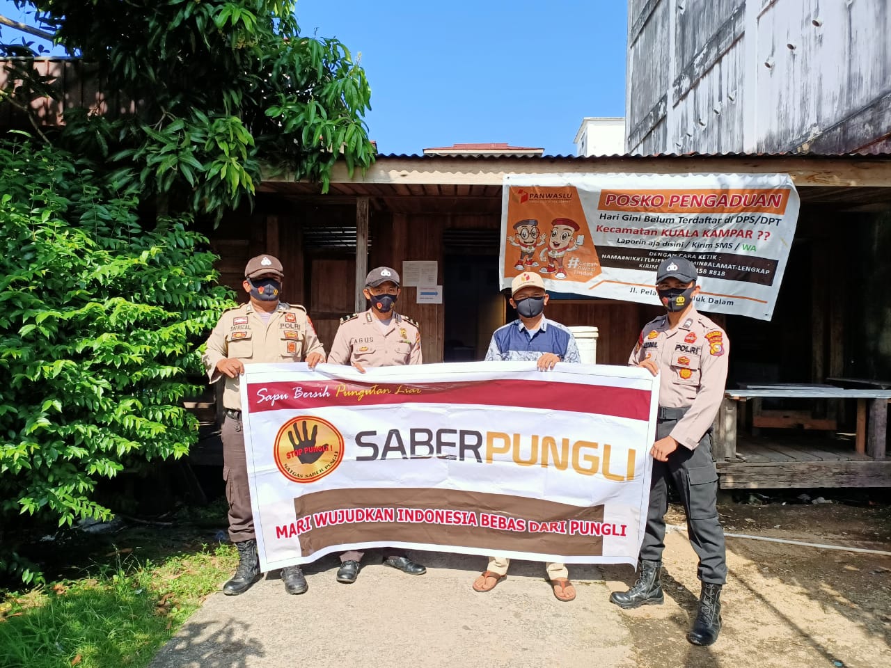 Polsek Kuala Kampar Sosialisasi Saber Pungli di Kantor Panwascam