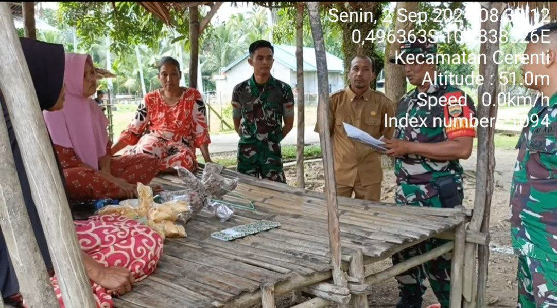 Babinsa Koramil 06/Cerenti Kodim 0302/Inhu di Desa Tanjung Medan Kecamatan Cerenti Melaksanakan Komsos Dengan Warga Binaan