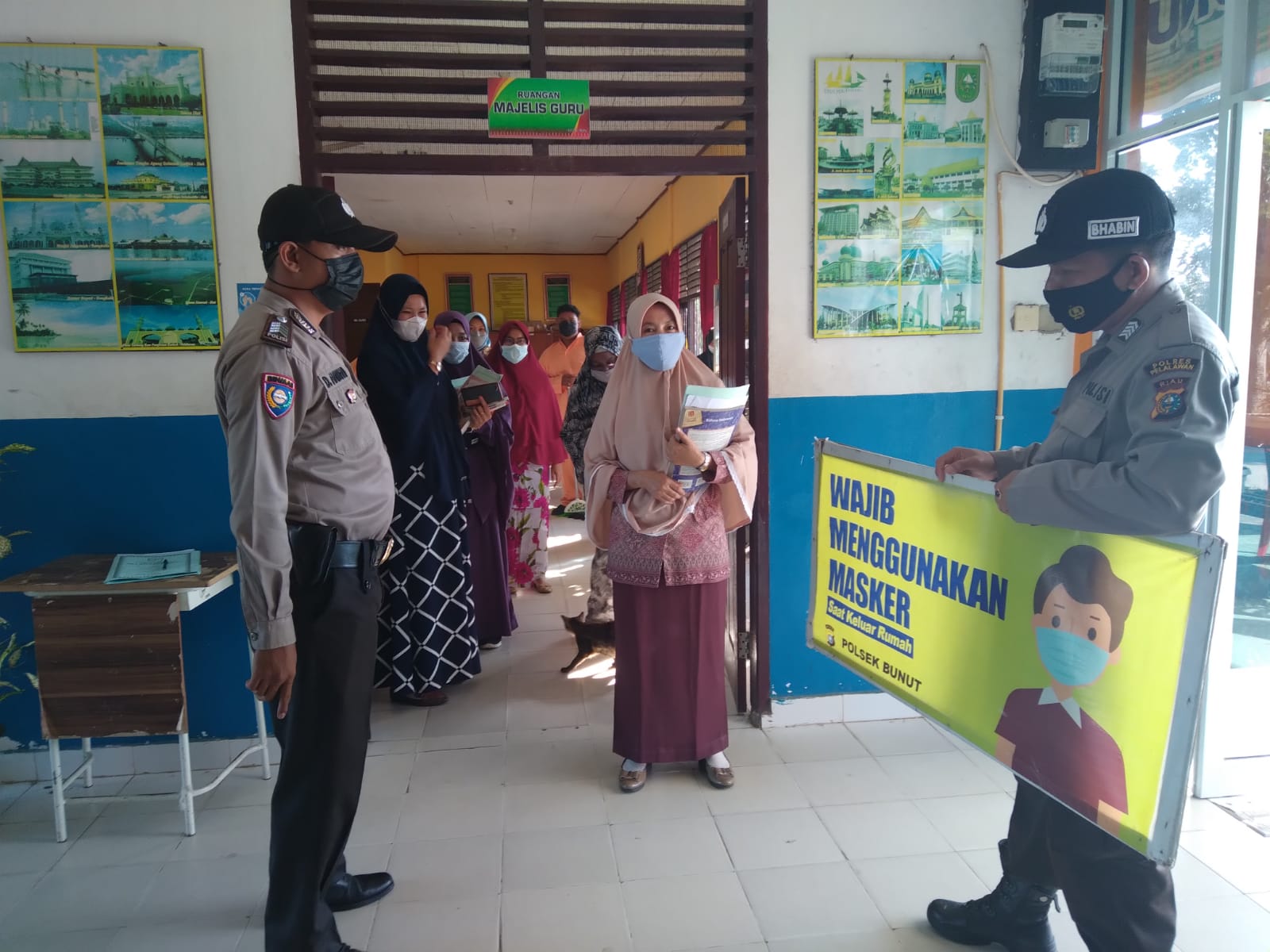 Rutin Patroli, Polsek Bunut Antisipasi Aksi C3 Sekaligus Prokes