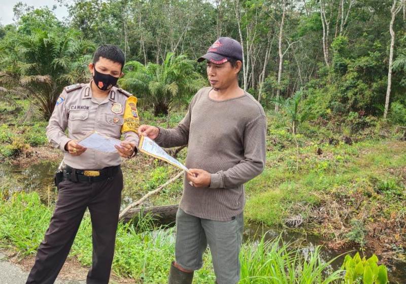 Polsek Bunut Kembali Mengimbau Warga untuk Tetap Antisipasi Karhutla 