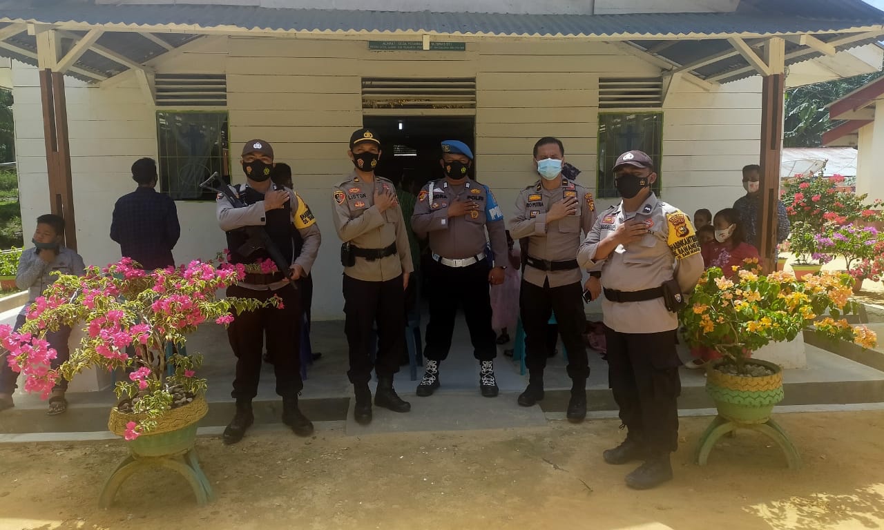 Polsek Pangkalan Lesung Laksanakan Pengamanan di Sejumlah Gereja